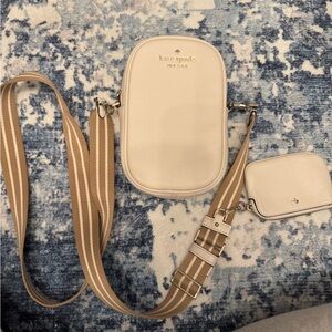 Kate Spade Cream Leather Crossbody Bag
